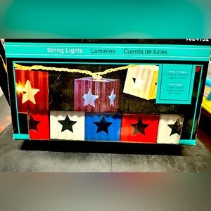 Red, White, Blue String Lights